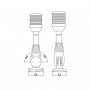 Ankrutuli NaviLED 850mm, must alus